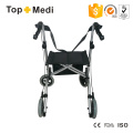 Déambulateur en aluminium pliable Topmedi Medical pour personnes âgées handicapées